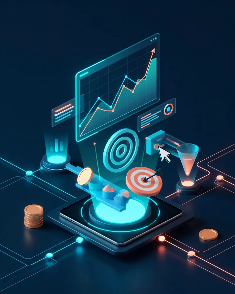 Ilustración del servicio Google Ads y Analítica Web para PYMEs