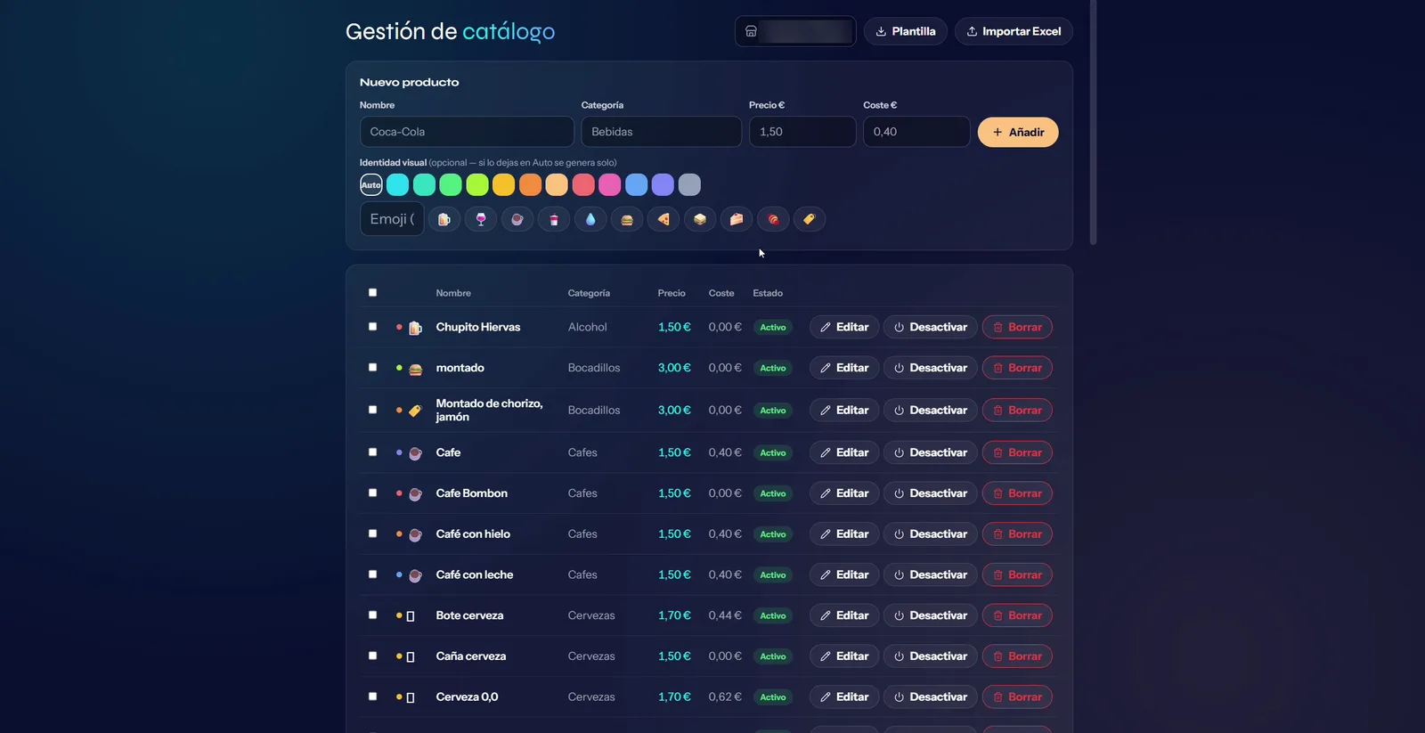 TPV NextMind: Carta autogestionada